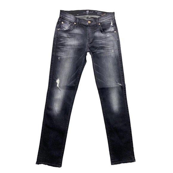 7 For All Mankind The Relaxed Skinny Women's Distressed Jeans Sz 26 - Picture 1 of 9